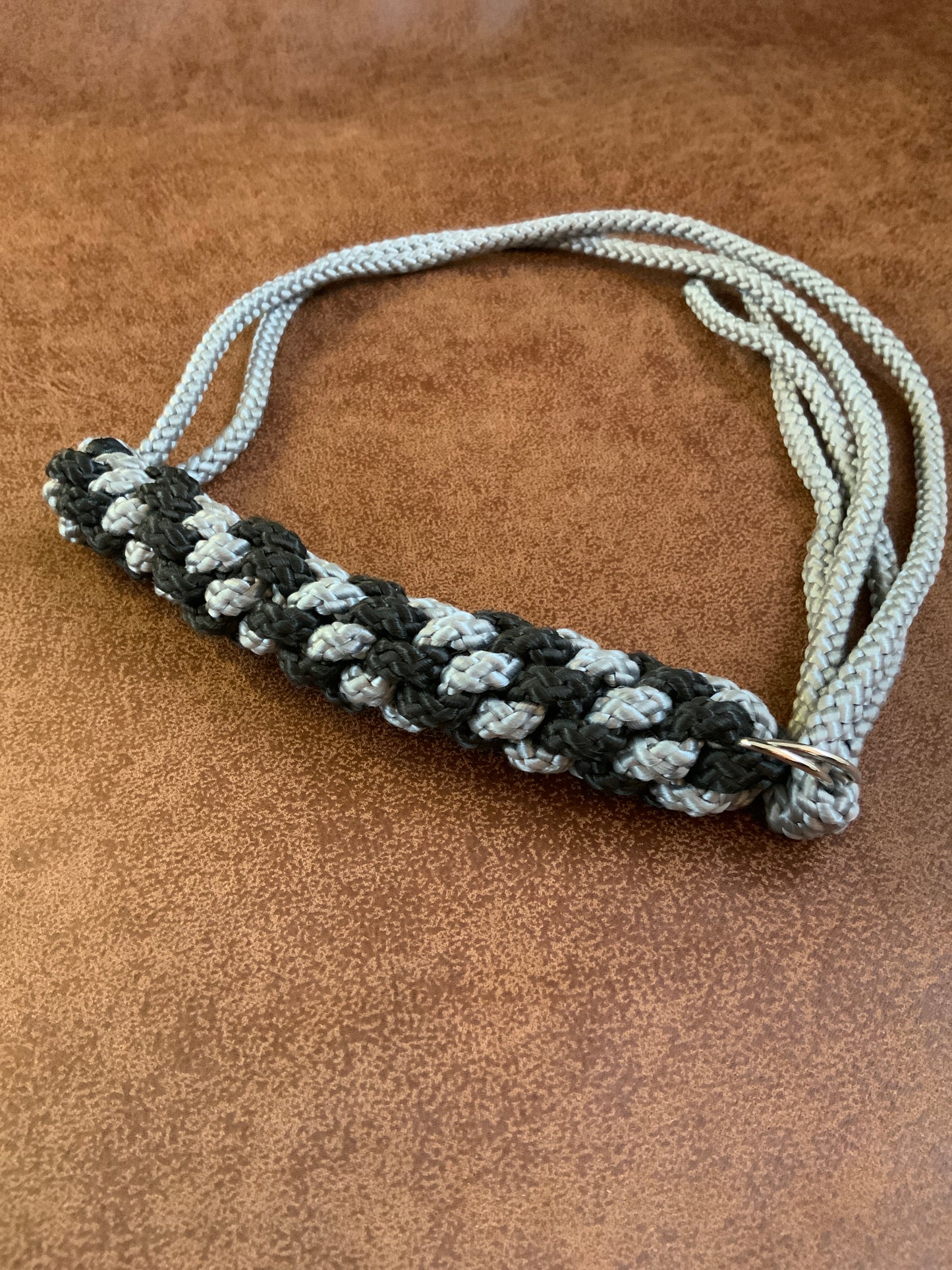 Silver + Black in a spiral pattern